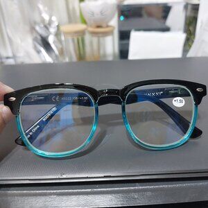 Zenni Super Trendy 2 Toned Readers 1.5 Modern Cute Stylish Reading Glasses Blue
